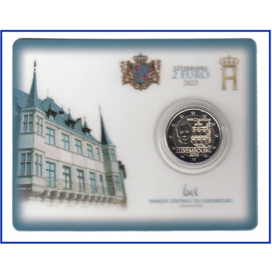 Luxemburgo 2023 Cartera Oficial Coin Card 2 € conmemorativos Cámara de Diputados, Constitución