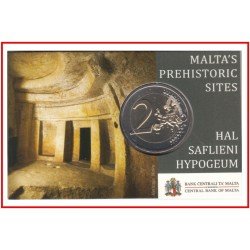 Malta 2022 2 € euros Moneda Coin Card Hipogeo de Hal Saflieni