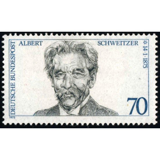 MED/S Alemania Federal Germany Nº 679 1975 100º Aniv. nacimiento Albert Schweitzer Lujo MED/S Alemania Federal Germany Nº 679 1975 100º Aniv. nacimiento Albert Schweitzer Lujo