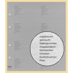 Lindner K-G28D Hoja intercalada KOBRA de cartón gris con impresión para el contenido Lindner K-G28D Hoja intercalada KOBRA de cartón gris con impresión para el contenido