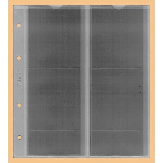 Lindner K-F4 Hoja para monedas KOBRA, para 4 monedas individuales empaquetadas y soldadas de hasta 72 x 80 mm 
