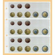 Lindner K-FE24 Hoja para monedas euro KOBRA para 3 series de monedas euro 