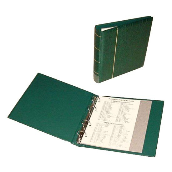 Lindner K-FB-G Álbum para monedas KOBRA, tapa de anillos vacía en color verde, 230 x 220 mm Lindner K-FB-G Álbum para monedas KOBRA, tapa de anillos vacía en color verde, 230 x 220 mm