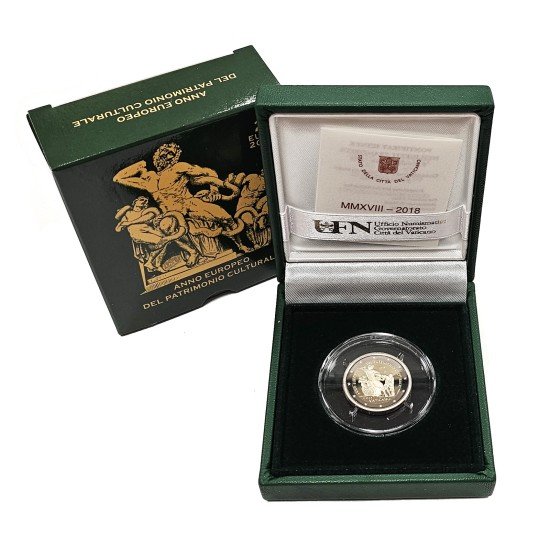 Vaticano 2018 Cartera Oficial Estuche Moneda 2€ euros proof Patrimonio cultural