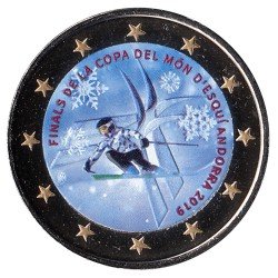 Andorra 2019 2€ euros conmemorativos  Color Finals de la copa del món d esquí