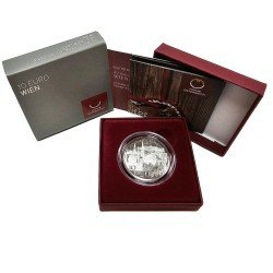 Austria 10€ 2015 proof plata Viena Wien