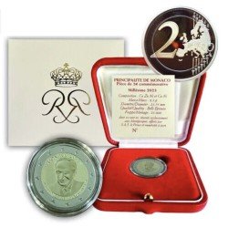 Mónaco 2023 2 €  conmemorativos  100 aniv. Nacimiento Rainier III 