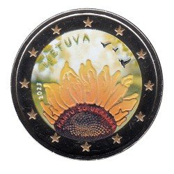 Lituania 2023 2 € euros conmemorativos Color Juntos con Ucrania