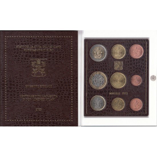 Vaticano 2023 Cartera Oficial Monedas € euros Emisión especial + 5 euros Bimetal Vaticano 2023 Cartera Oficial Monedas € euros Emisión especial + 5 euros Bimetal