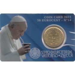 Vaticano 2023 Cartera Oficial Coin Card nº 14 Moneda 0.50 € euros Vaticano 2023 Cartera Oficial Coin Card nº 14 Moneda 0.50 € euros