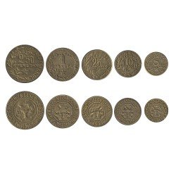 Menorca 1937 Serie completa de 5 monedas