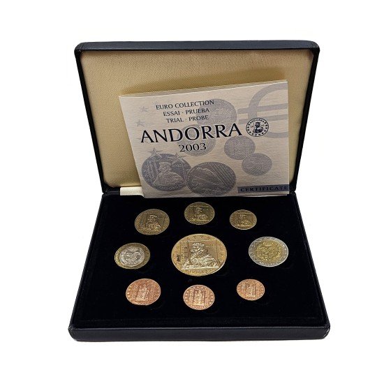 Andorra 2003 pruebas 9 piezas