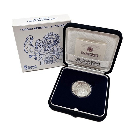 Vaticano 2022 5€ Pietro plata