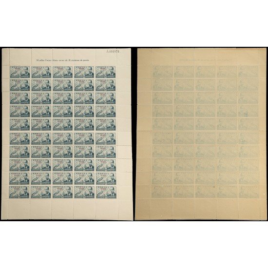 Ifni 58ic 1948 Juan de la Cierva variedad calcado MNH Ifni 58ic 1948 Juan de la Cierva variedad calcado MNH