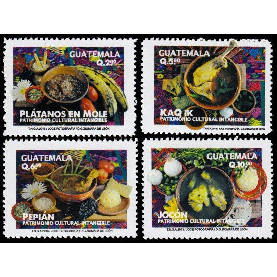 Guatemala 683/86 2014 Gastronomía Platos tradicionales MNH