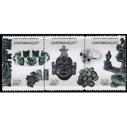 Guatemala 688/90 2014 Artesanía objetos de jade MNH Guatemala 688/90 2014 Artesanía objetos de jade MNH
