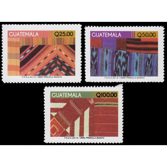 Guatemala 709/11 2015 Textil diferentes motivos MNH