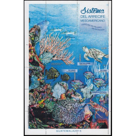 Guatemala 712/15 2015 Fauna marina MNH Guatemala 712/15 2015 Fauna marina MNH