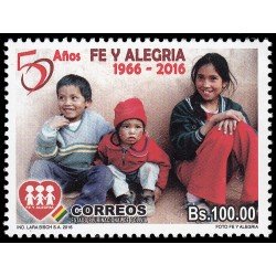 Bolivia 1585 2016 50 años Fe y Alegría MNH Bolivia 1585 2016 50 años Fe y Alegría MNH