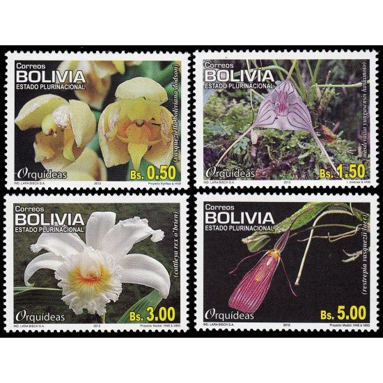 Bolivia 1476/79 2012 Orquídeas MNH Bolivia 1476/79 2012 Orquídeas MNH
