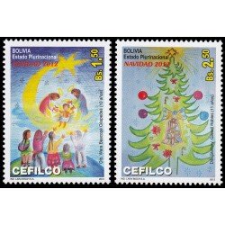 Bolivia 1492/93 2012 Navidad MNH Bolivia 1492/93 2012 Navidad MNH