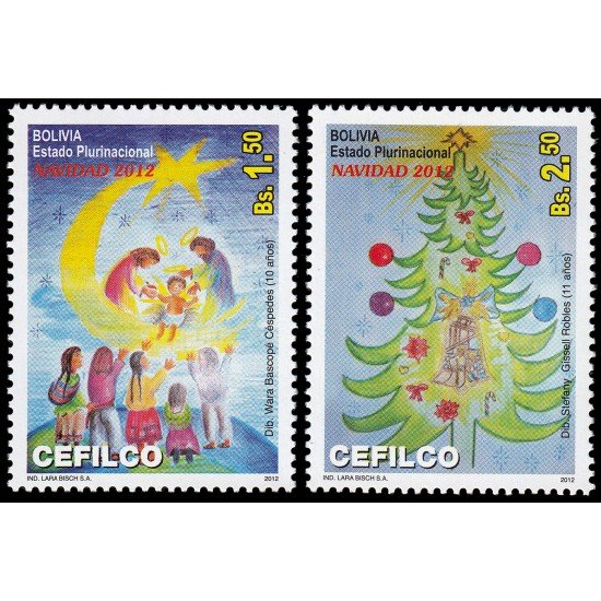 Bolivia 1492/93 2012 Navidad MNH Bolivia 1492/93 2012 Navidad MNH
