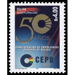 Bolivia 1498 2012 50 años Confederación de empresarios privados de Bolivia MNH Bolivia 1498 2012 50 años Confederación de empresarios privados de Bolivia MNH