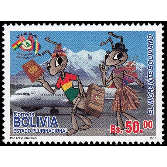 Bolivia 1522 2013 El migrante Boliviano MNH