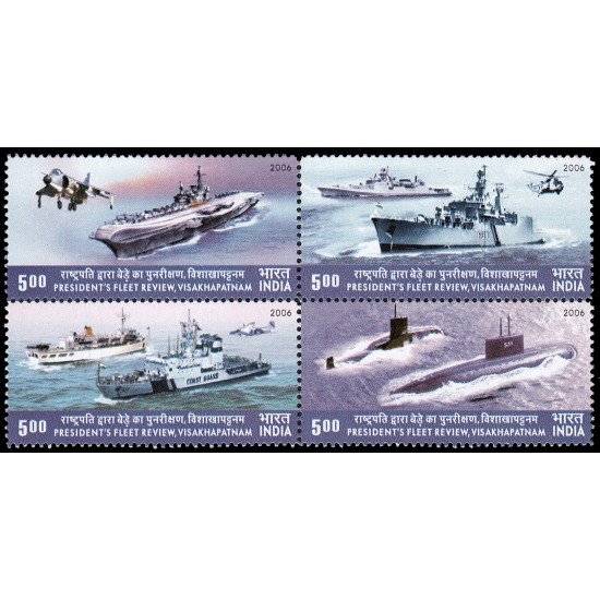 India 1889/92 2006 Revisión presidencial de la Flota Naval India MNH