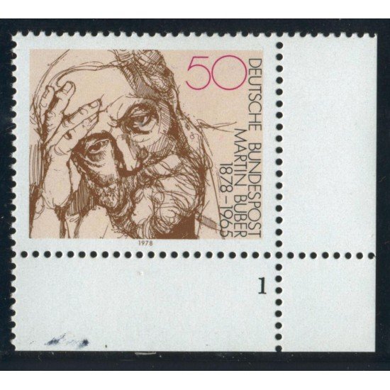 MI2 Alemania Federal Germany Nº 809  1978 Cent. nacimiento Martin Buber Lujo