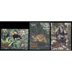 India 2169/71 2009 Fauna salvaje y rara del Noreste MNH