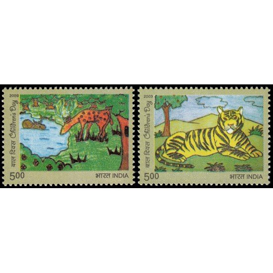 India IN02195/96 2009 Día de la Infancia MNH India IN02195/96 2009 Día de la Infancia MNH
