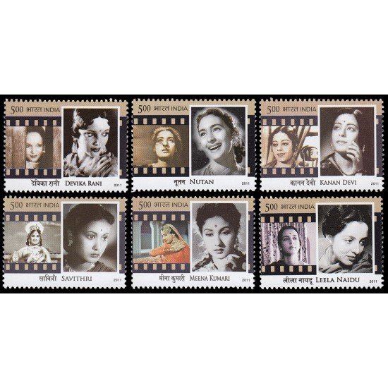 India 2322/27 2011 Legendarias heroínas del cine Indio MNH