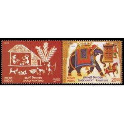 India 2418/19 2012 Arte Pinturas murales MNH