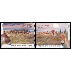 India 2470/71 2013 Fauna Burros salvajes MNH