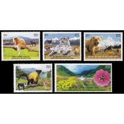 India 3339/43 2020 Parques Nacionales fauna MNH