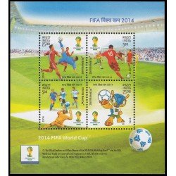 India HB 112 2014 Copa del mundo de futbol MNH