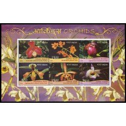 India HB 129 2016 Flora Orquídeas MNH