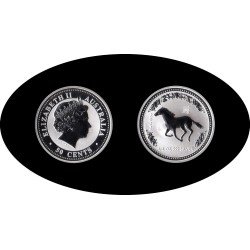 Australia 1/2 OZ onza 2002 Caballo Horse 50 cents Plata Ag Australia 1/2 OZ onza 2002 Caballo Horse 50 cents Plata Ag