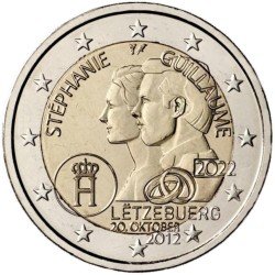 Luxemburgo 2022 2 € euros conmemorativos Av. Boda Guillermo Luxemburgo 2022 2 € euros conmemorativos Av. Boda Guillermo