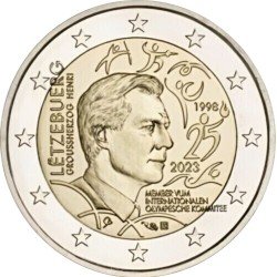Luxemburgo 2023 2 € euros conmemorativos Duque Enrique Miembro COI Luxemburgo 2023 2 € euros conmemorativos Duque Enrique Miembro COI