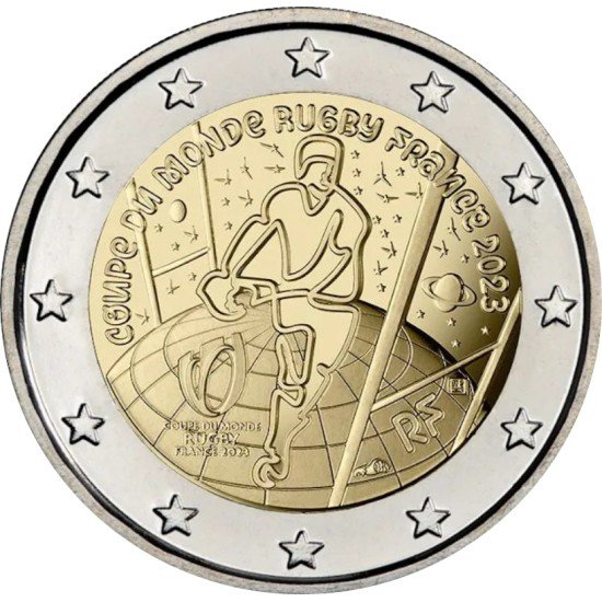 Francia 2023 2 € euros conmemorativos Mundial de Rugby