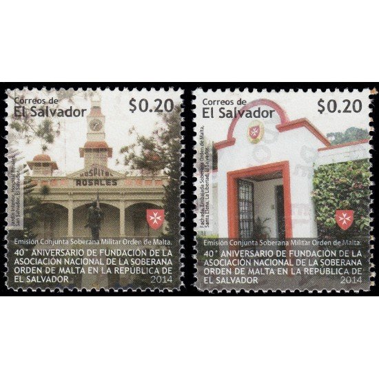 El Salvador 1848/49 2014 40 aniv. de la fundación Orden de Malta en El Salvador MNH El Salvador 1848/49 2014 40 aniv. de la fundación Orden de Malta en El Salvador MNH