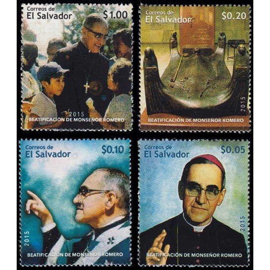 El Salvador 1853/56 2015 Beatificación de Monseñor Romero MNH El Salvador 1853/56 2015 Beatificación de Monseñor Romero MNH