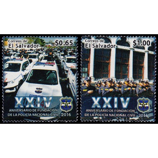 El Salvador 1876/77 2016 24 aniv. Fundación Policía Nacional Civil MNH
