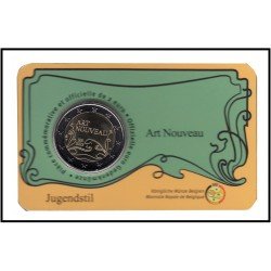 Bélgica 2023 Cartera Oficial Coin Card Moneda 2 € conmemorativa Art Noveau Bélgica 2023 Cartera Oficial Coin Card Moneda 2 € conmemorativa Art Noveau