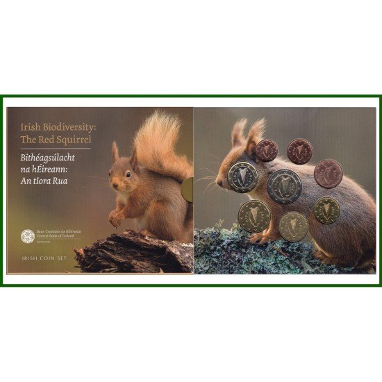 Irlanda 2023 Cartera Oficial Monedas € euro Biodiversidad en Irlanda Ardilla Roja Irlanda 2023 Cartera Oficial Monedas € euro Biodiversidad en Irlanda Ardilla Roja