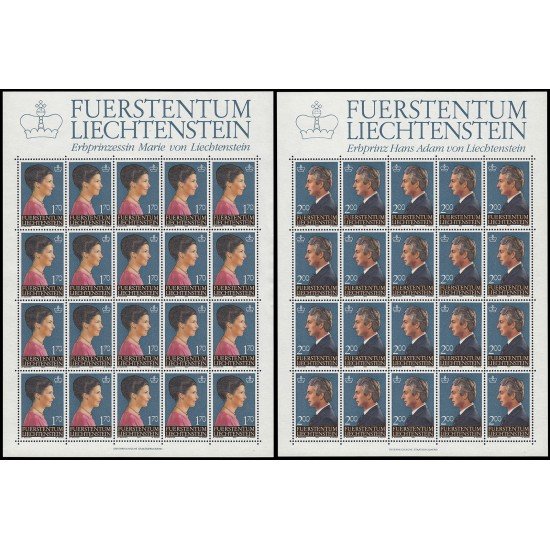 Liechtenstein 802/03 1984 Pareja principesca MNH Liechtenstein 802/03 1984 Pareja principesca MNH