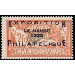 France Francia  257A 1929 Exposición Filatélica Havre MH