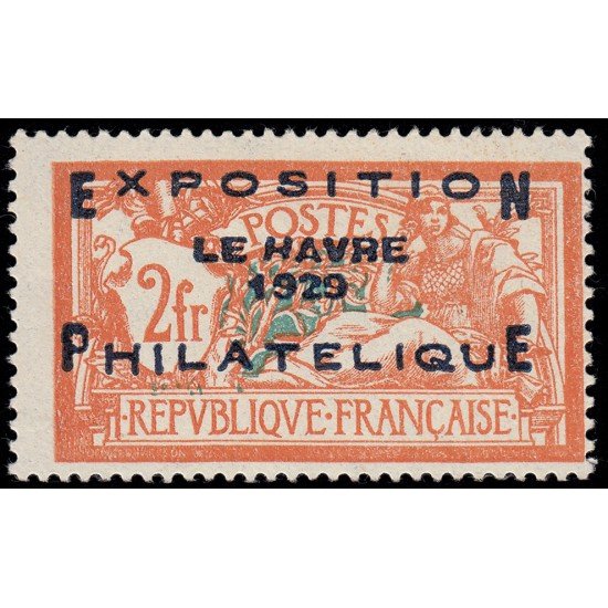 France Francia 257A 1929 Exposición Filatélica Havre MH France Francia 257A 1929 Exposición Filatélica Havre MH